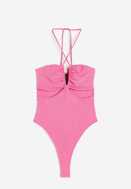 H&M - Cut-out thong body - pink