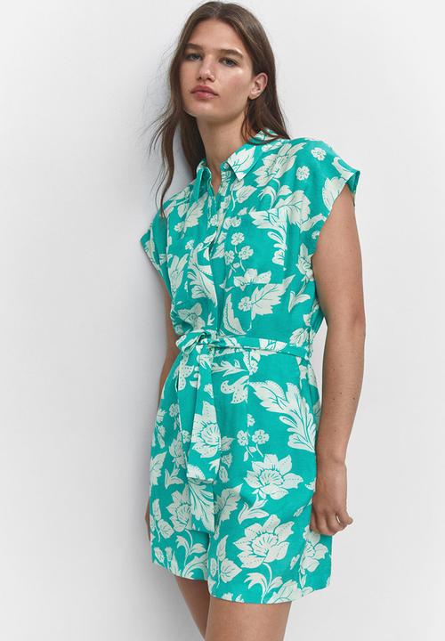 MANGO - Playsuit fiona - mid-green