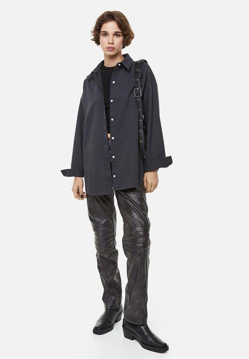 H&M - Oversized cotton overshirt - black