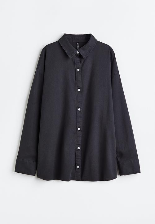 H&M - Oversized cotton overshirt - black