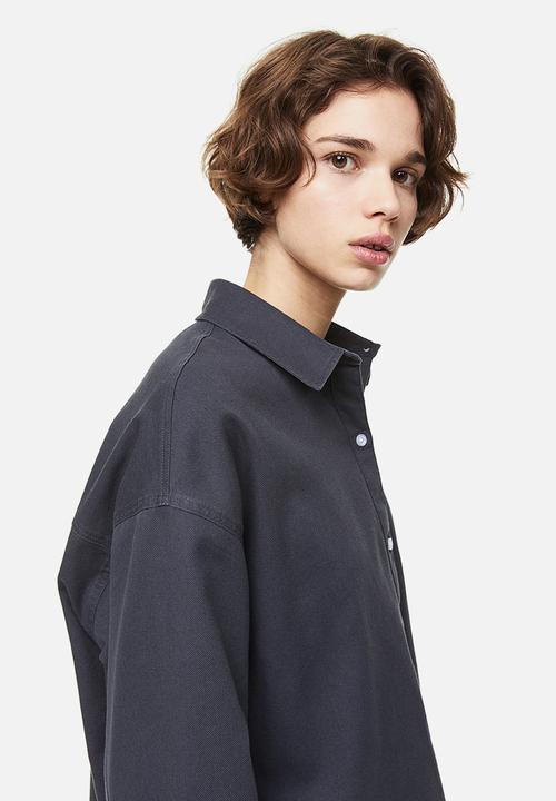 H&M - Oversized cotton overshirt - black