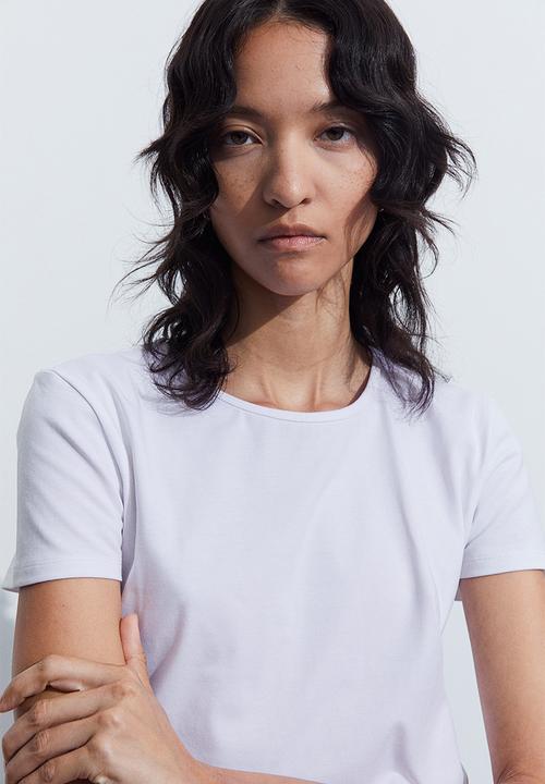 H&M - Cotton T-shirt - white