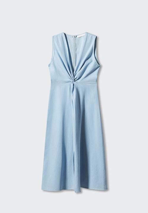 MANGO - Dress sand-h - open blue