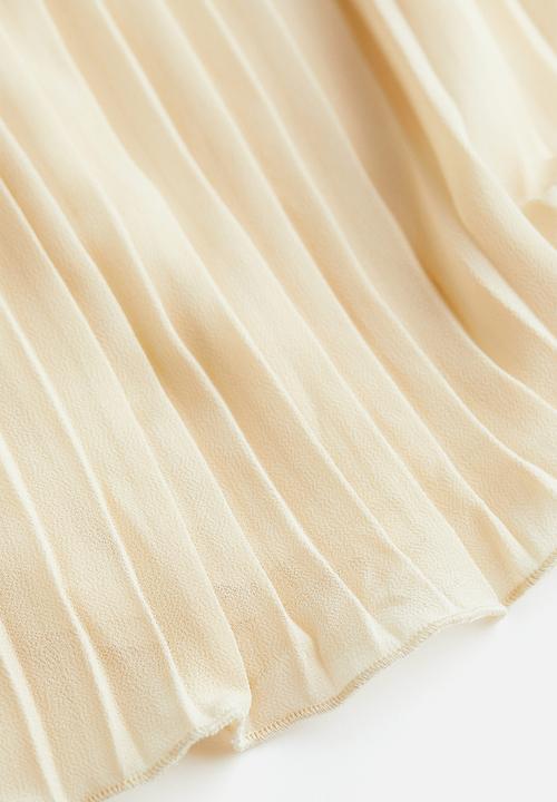 H&M - Pleated blouse - light beige