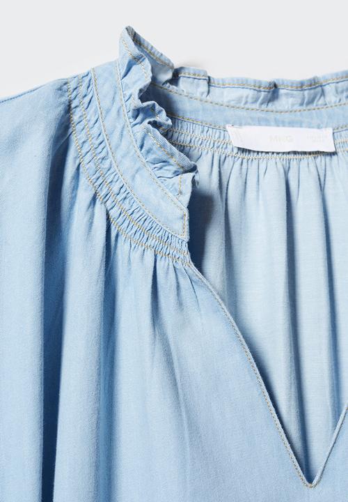 MANGO - Dress ten-h - open-blue