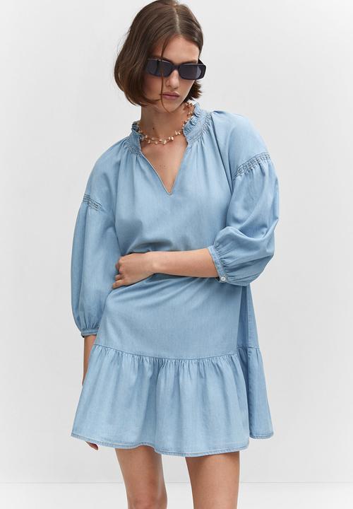 MANGO - Dress ten-h - open-blue