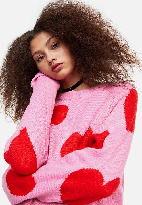 H&M - Short jumper - pink/hearts 