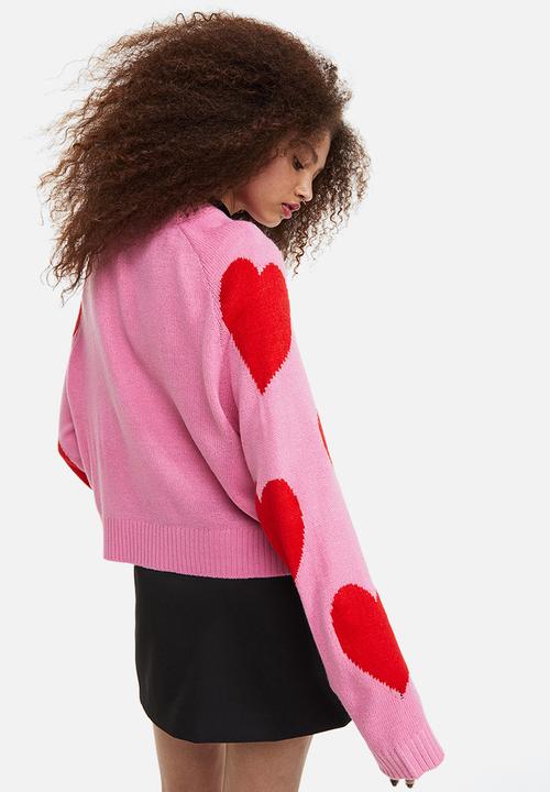 H&M - Short jumper - pink/hearts 