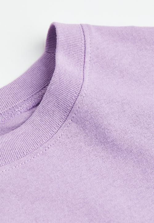 H&M - Oversized printed t-shirt - light purple/van halen