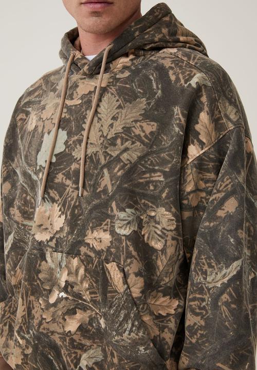 Cotton On - Oversized hoodie - timber camo