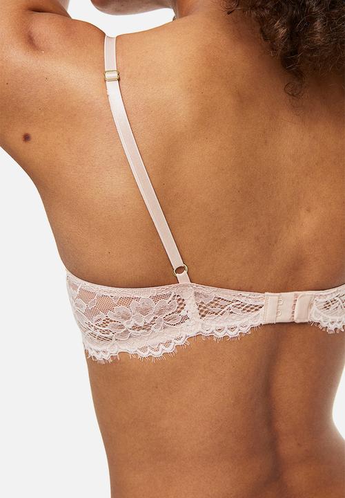 H&M - Lace super push-up bra - beige