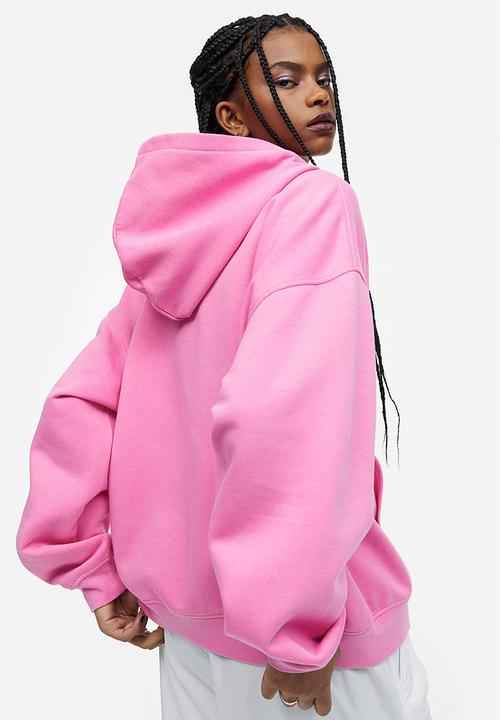 H&M - Oversized zip-through hoodie - pink