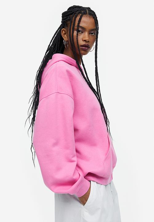 H&M - Oversized zip-through hoodie - pink