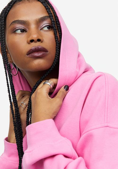 H&M - Oversized zip-through hoodie - pink