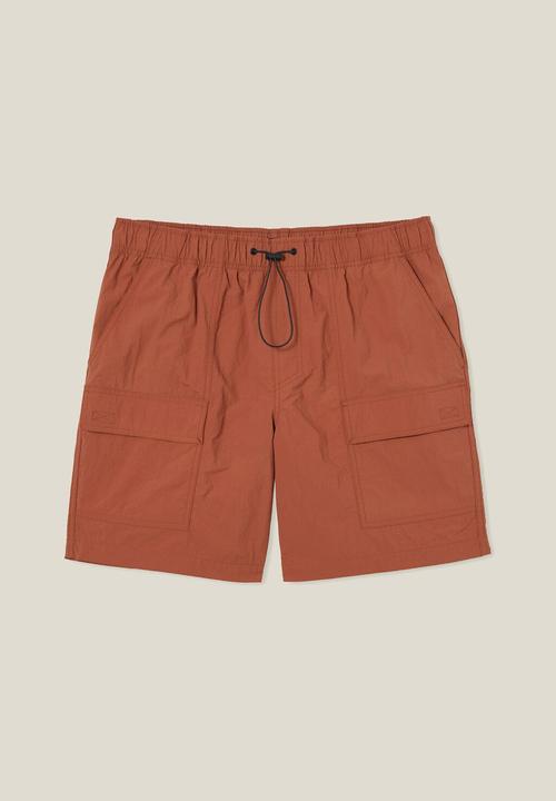 Cotton On - Parachute utility short - burnt orange utility