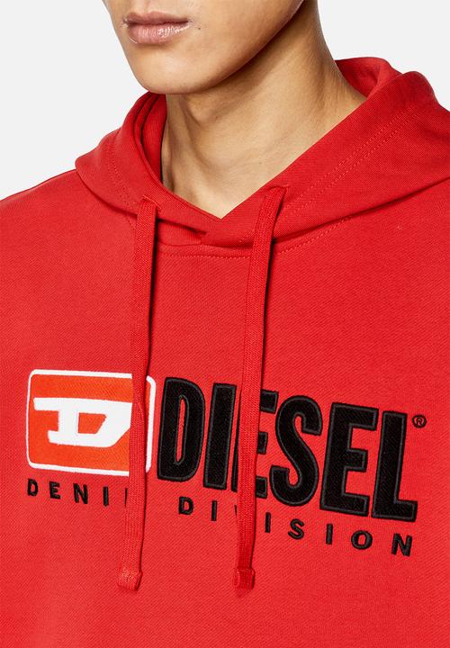 Diesel  - S-ginn-hoodie-div - red