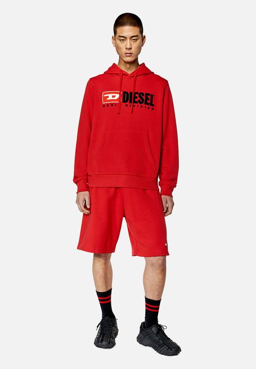Diesel  - S-ginn-hoodie-div - red