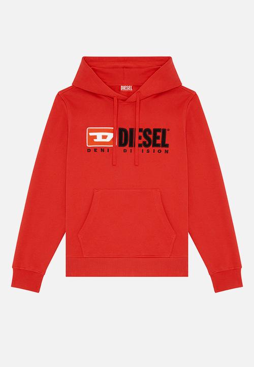 Diesel  - S-ginn-hoodie-div - red