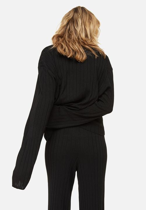 H&M - Rib-knit cardigan - black