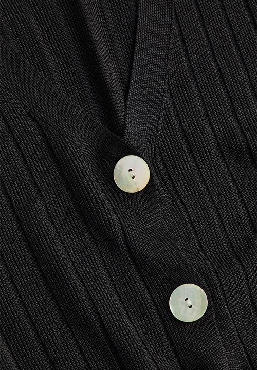 H&M - Rib-knit cardigan - black