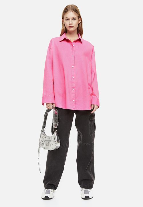 H&M - Oversized cotton overshirt - pink
