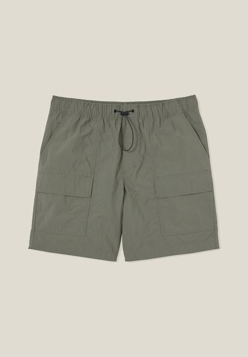 Cotton On - Parachute utility short - steel green utility