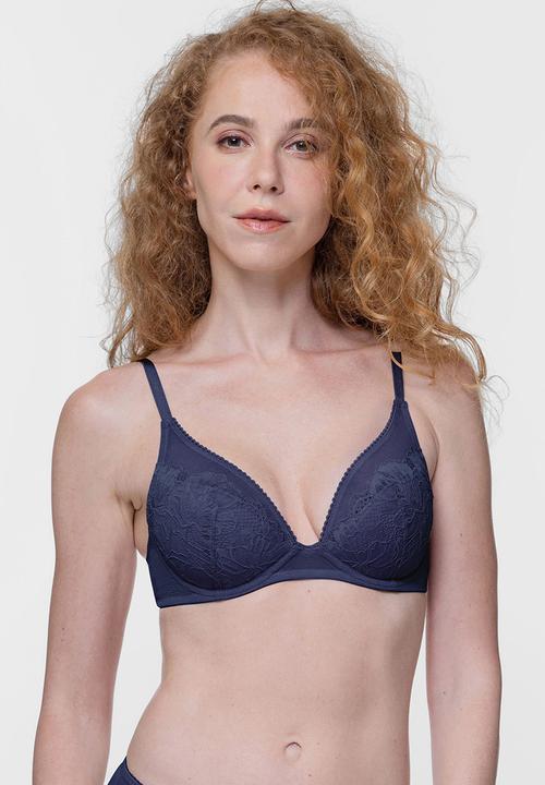 DORINA - Clarise 2 pack light padded plunge bra - blue/ivory