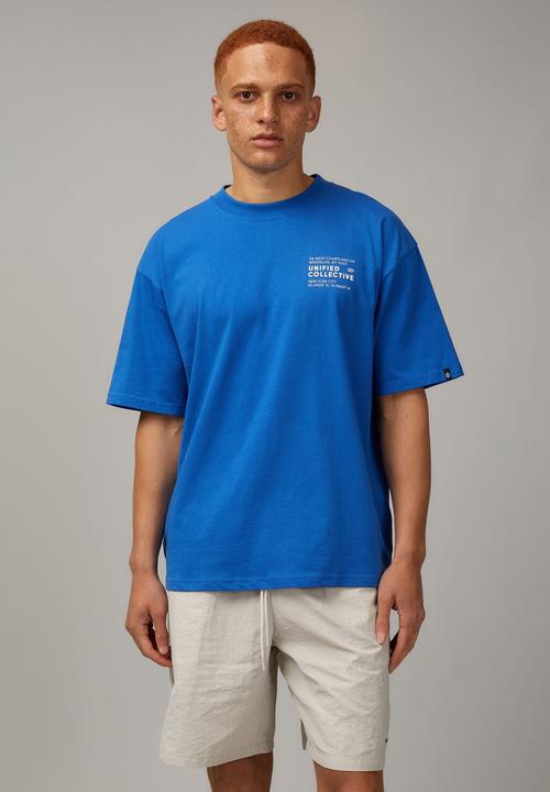 Factorie - Box fit unified t-shirt - cobalt / unified lockup