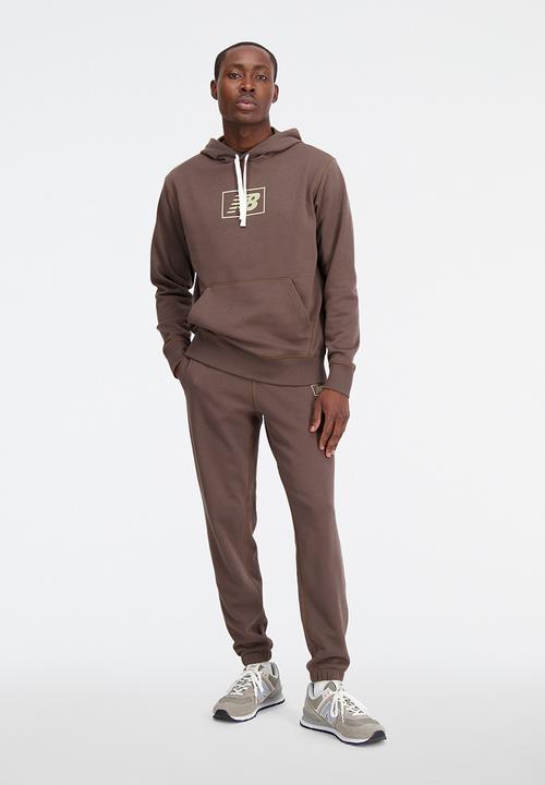New Balance  - NB essentials hoodie - dark mushroom
