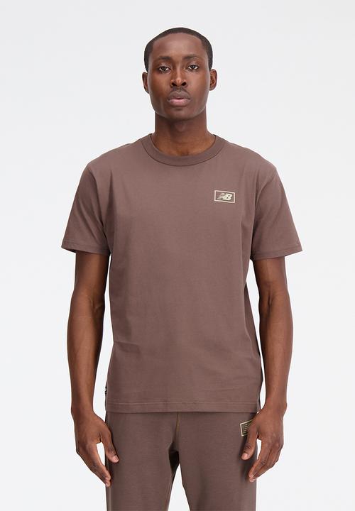 New Balance  - Nb essentials graphic tee - dark mushroom