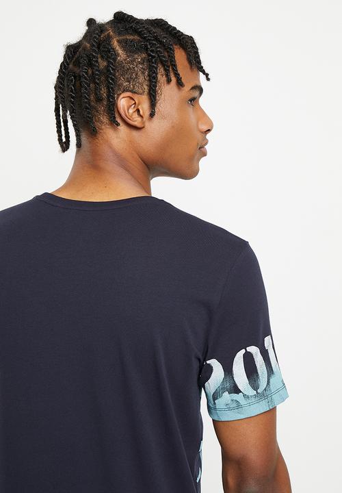 GUESS - Short sleeve cn 1203 Guess tee - smart blue