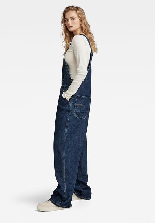 G-STAR - Workwear bib overall wmn - worn in blue pool