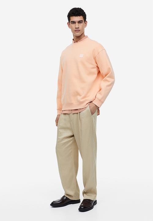 H&M - Relaxed fit appliquéd sweatshirt - apricot 