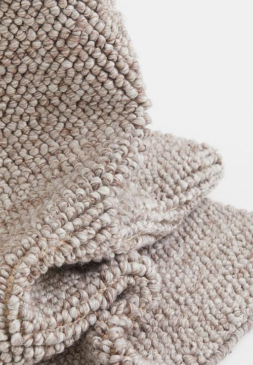 H&M - Textured-weave wool-blend rug - brown marl