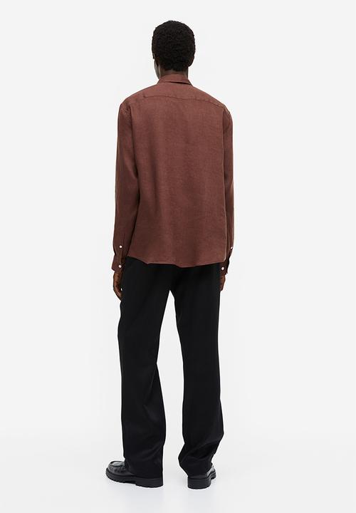 H&M - Regular fit linen shirt - brown 