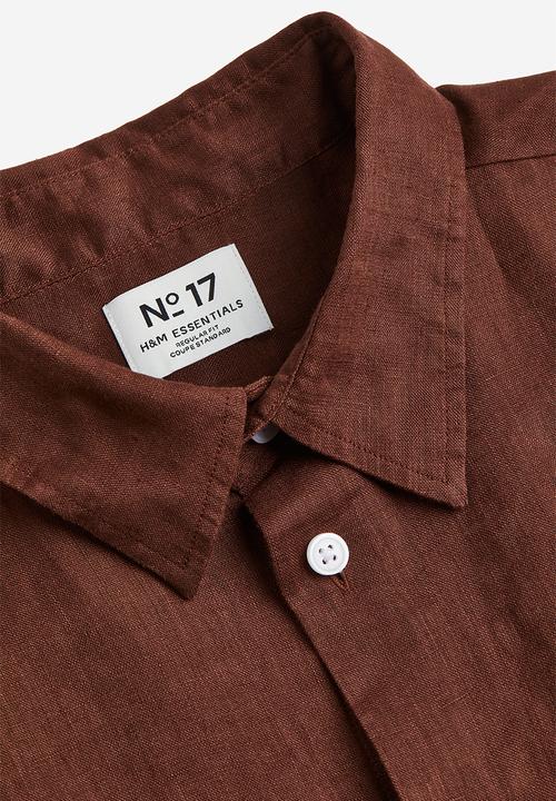H&M - Regular fit linen shirt - brown 