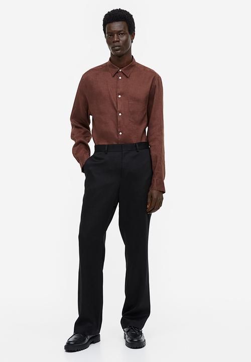 H&M - Regular fit linen shirt - brown 