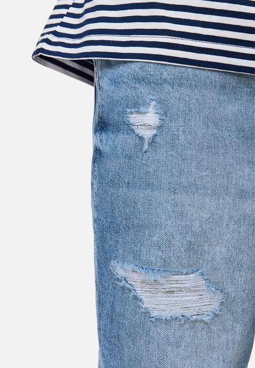 H&M - Comfort stretch slim fit jeans - light denim blue 