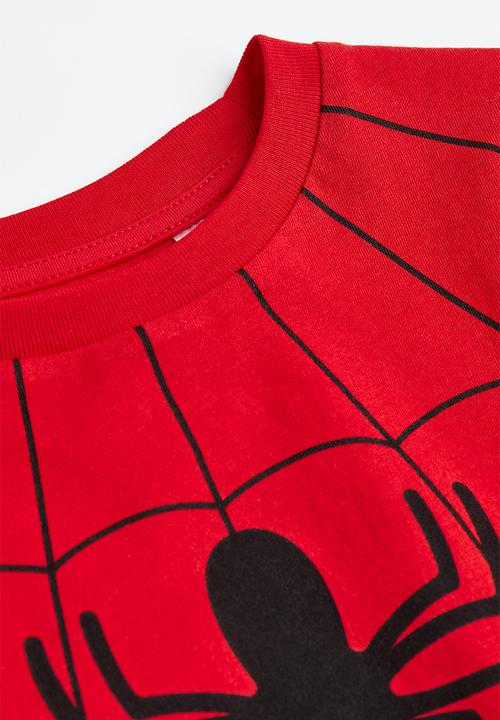 H&M - Printed T-shirt - red/spider-man
