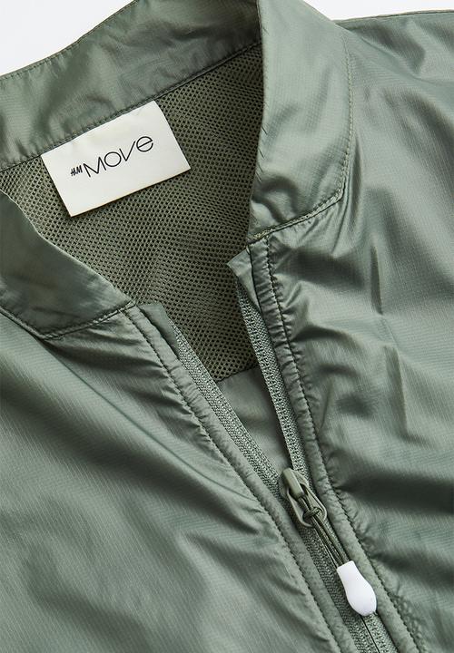 H&M - Lightweight running jacket - sage green 