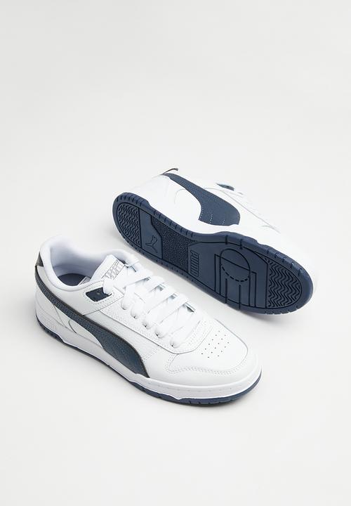 PUMA - RBD game low jr - white/blue/dark coal/gold