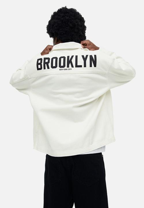 H&M - Oversized fit twill overshirt - white 