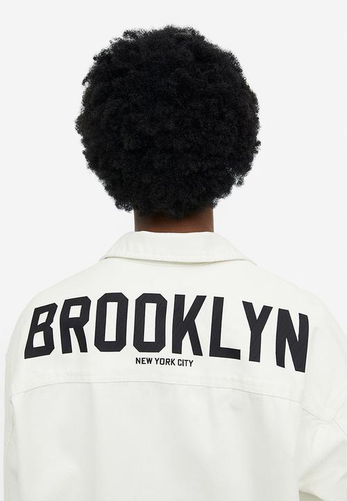 H&M - Oversized fit twill overshirt - white 