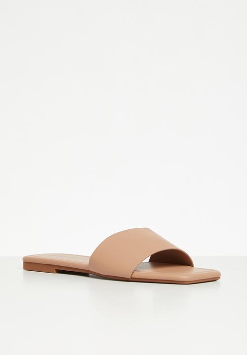 Cotton On - Sarah single vamp slide - beige