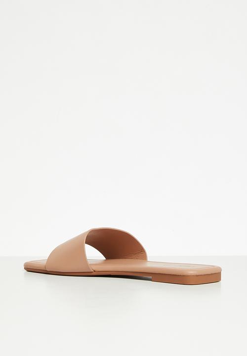 Cotton On - Sarah single vamp slide - beige