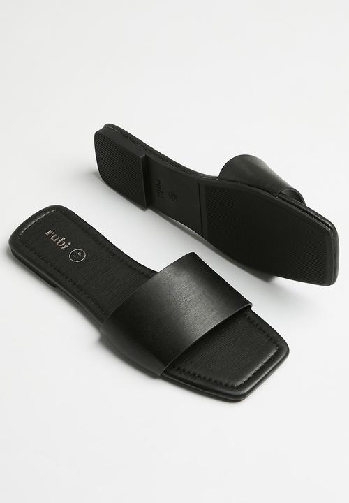 Cotton On - Sarah single vamp slide - black