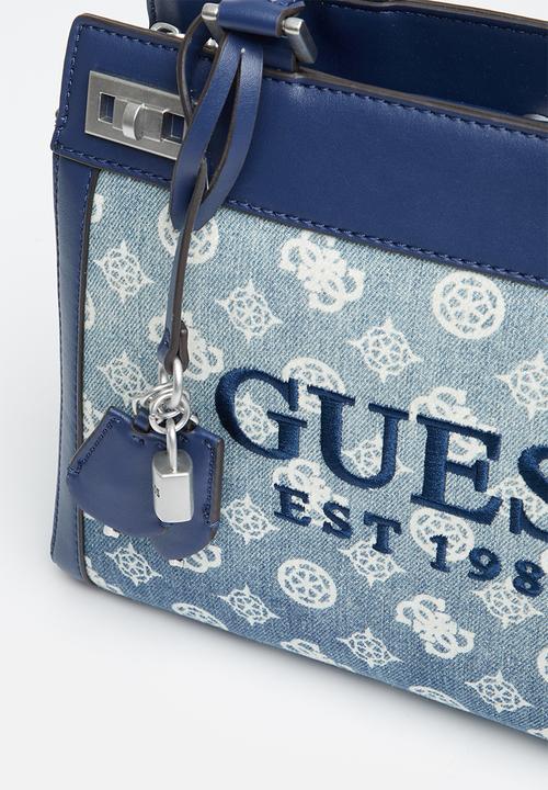GUESS - Katey luxury satchel - denim ombre logo