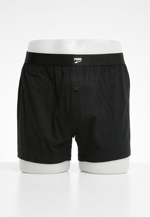 PUMA - Loose fit jersey boxer 2 pack - forest 