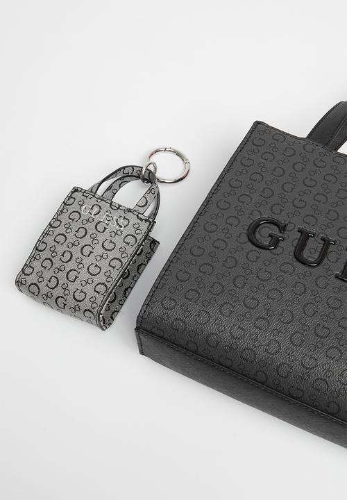 GUESS - Gelber mini tote - black 