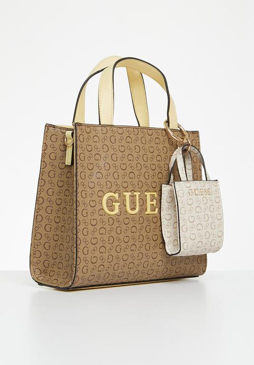 GUESS - Gelber mini tote - kakhi multi